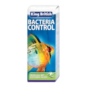 King British bacterial control is a treatment for bacterial infections such as gill rot and external ulsers. It also prevents any external ulcers from spreading in your tank.