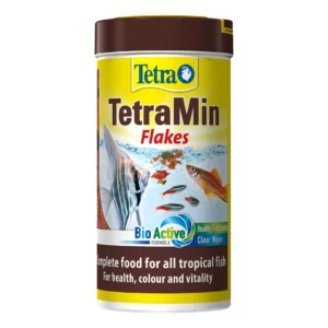 Tetra tetramin tropical flake. A complete food for all tropical fish