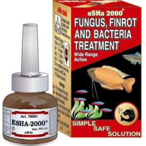 esha 2000 Fungus, Fin rot, and Bacteria treatment. This product treats a wide range of fungal, bacterial and parasitic infections, also helps heal wounds and protects the skin layer..