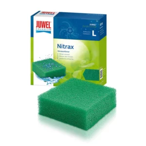 JUWEL Nitrax reduces nitrate levels in your aquarium, leading to a considerable reduction in algae growth. Nitrax is a biological filter on the containing specialist microorganisms to break down poisonous metabolites (ammonium/nitrite) in your aquarium, thus reducing the danger of fish mortality.