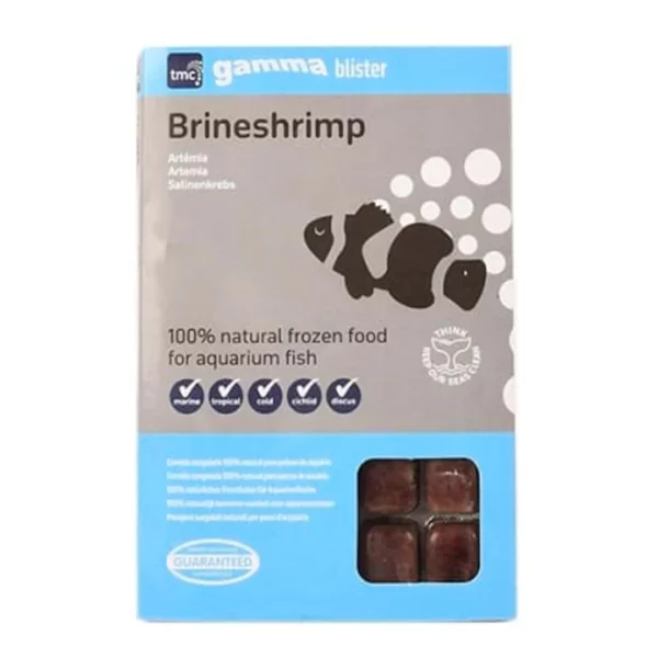 TMC Gamma Brineshrimp (Artemia) is a frozen food that boosts the vitality and health of tropical and coldwater fish. The brineshrimp is flash frozen, and gamma irradiated which means it is guaranteed not to pass pathogens on to your livestock. Suitable for feeding to most marine, tropical and coldwater fish.