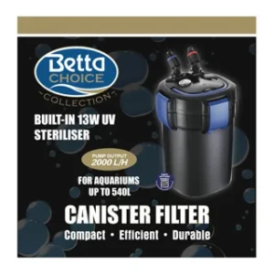 Betta Choice 2000 UV Canister Filter < 540L box